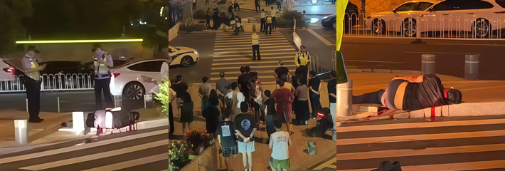 福建石狮八卦街 醉汉驾车撞人后下车朝受伤人员疯狂补刀 现场血迹斑斑触目惊心