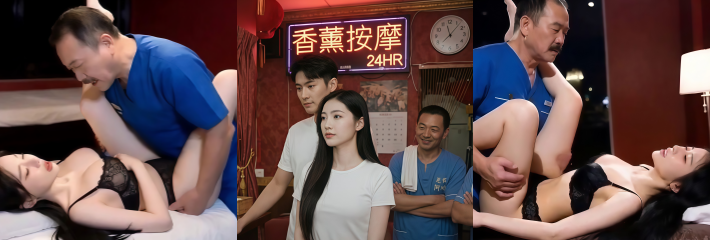 AI成人短剧 新剧首播《老婆与按摩大叔》第一集 极品人妻夜访香薰按摩店 被按摩大叔后入爆操